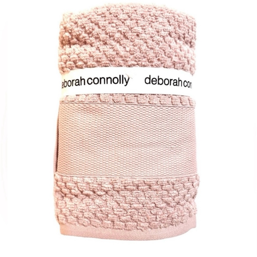Cotton Hand Towels Set of 2 Pale Dusty Pink NEW - Picture 5 of 7